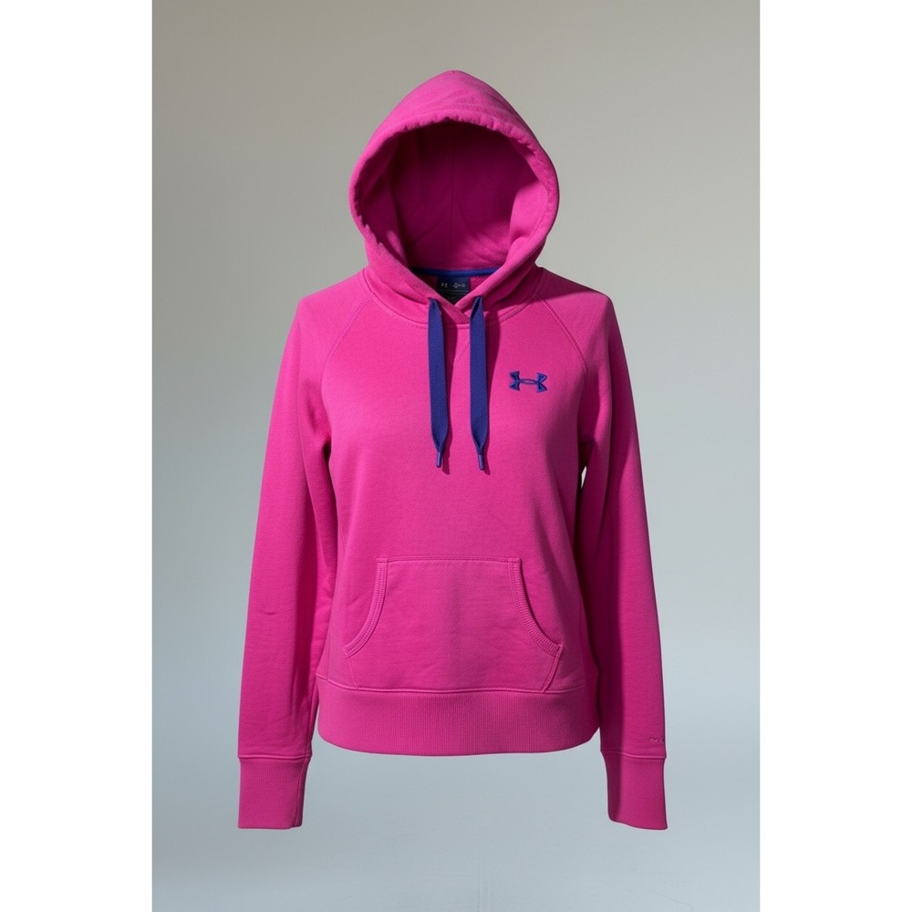 Under Armour UA‎ Storm Hot Pink Hoodie Women Small Loose Fit Fleece Sweatshirt
